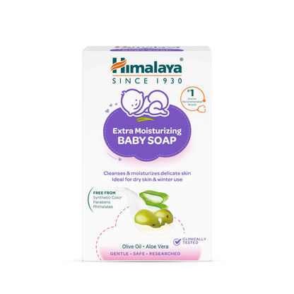 Himalaya Extra Moisturizing Baby Soap | Almond Oil and Milk | Deep Hydration & Soft Skin