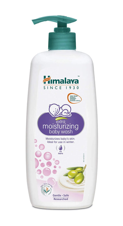 Himalaya Extra Moisturizing Baby Wash | Almond Oil and Milk | Gentle Hydration for Baby