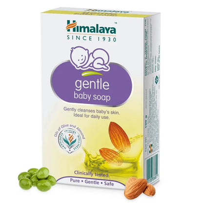 Himalaya Gentle Baby Soap | Almond & Olive Oil Extracts | Soft & Safe Skin Cleansing
