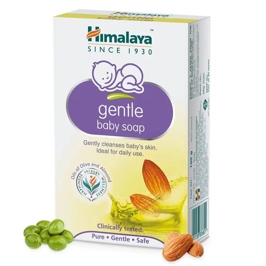 Himalaya Gentle Baby Soap | Almond & Olive Oil Extracts | Soft & Safe Skin Cleansing