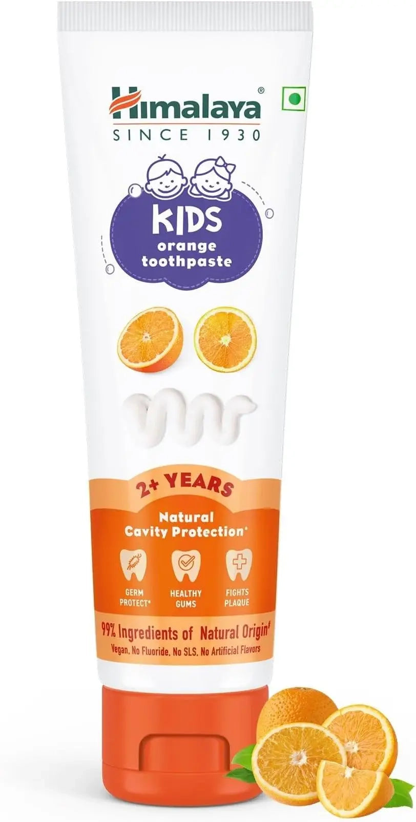 Himalaya Kids Orange Mint Toothpaste Bubble Gum Toothpaste | Fluoride-free with Xylitol | With Triphala Boost