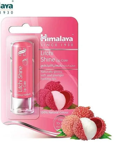 Himalaya Strawberry, Vanilla, Peach & Litchi Shine Lip Care 4.5g - Helps Moisturize Dry Lips, Prevent Moisture Loss, And Provide a Subtle Natural Shine