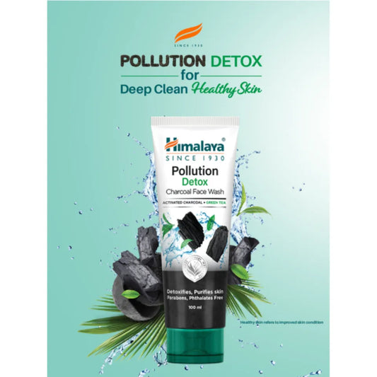 Himalaya Pollution Detox Charcoal Face Wash | Deep Pore Cleansing 50ml / 100ml