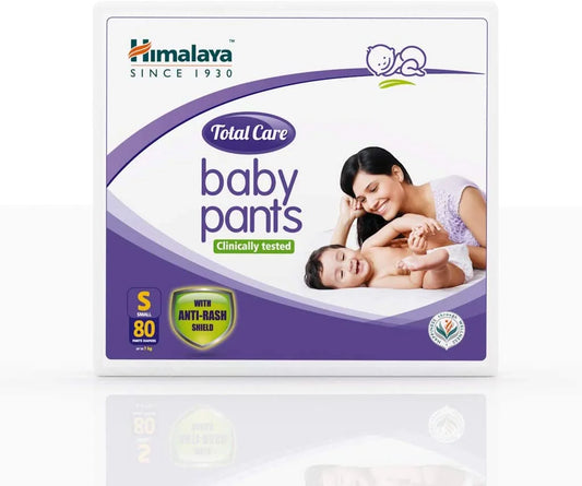 Himalaya Total Care Baby Pants Small 80s | Aloe Vera and Yashad Bhasma with Anti-Rash Shield