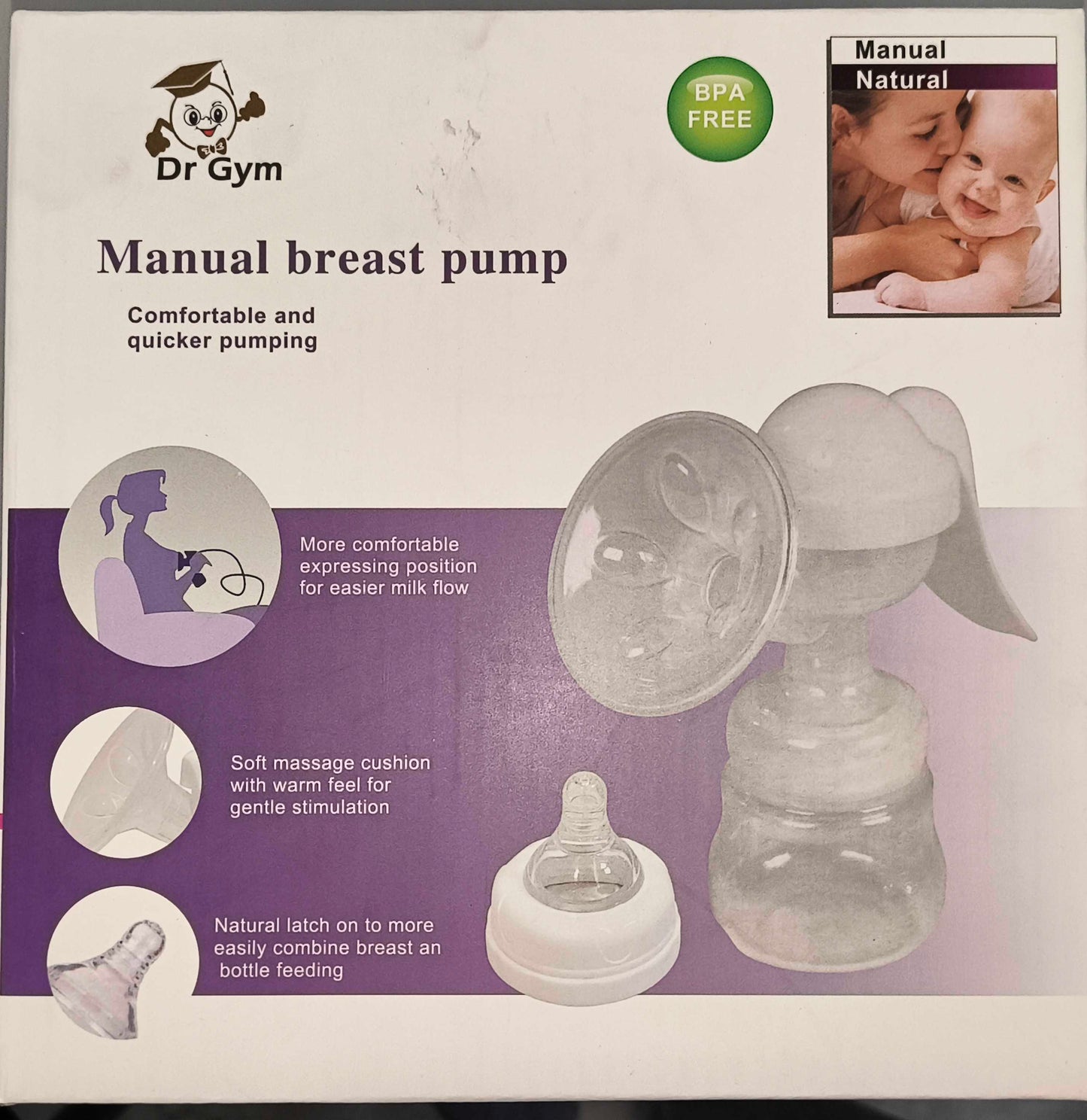 Manual Breast Pump Designed for Comfortable, Quiet, and Efficient Milk Expression