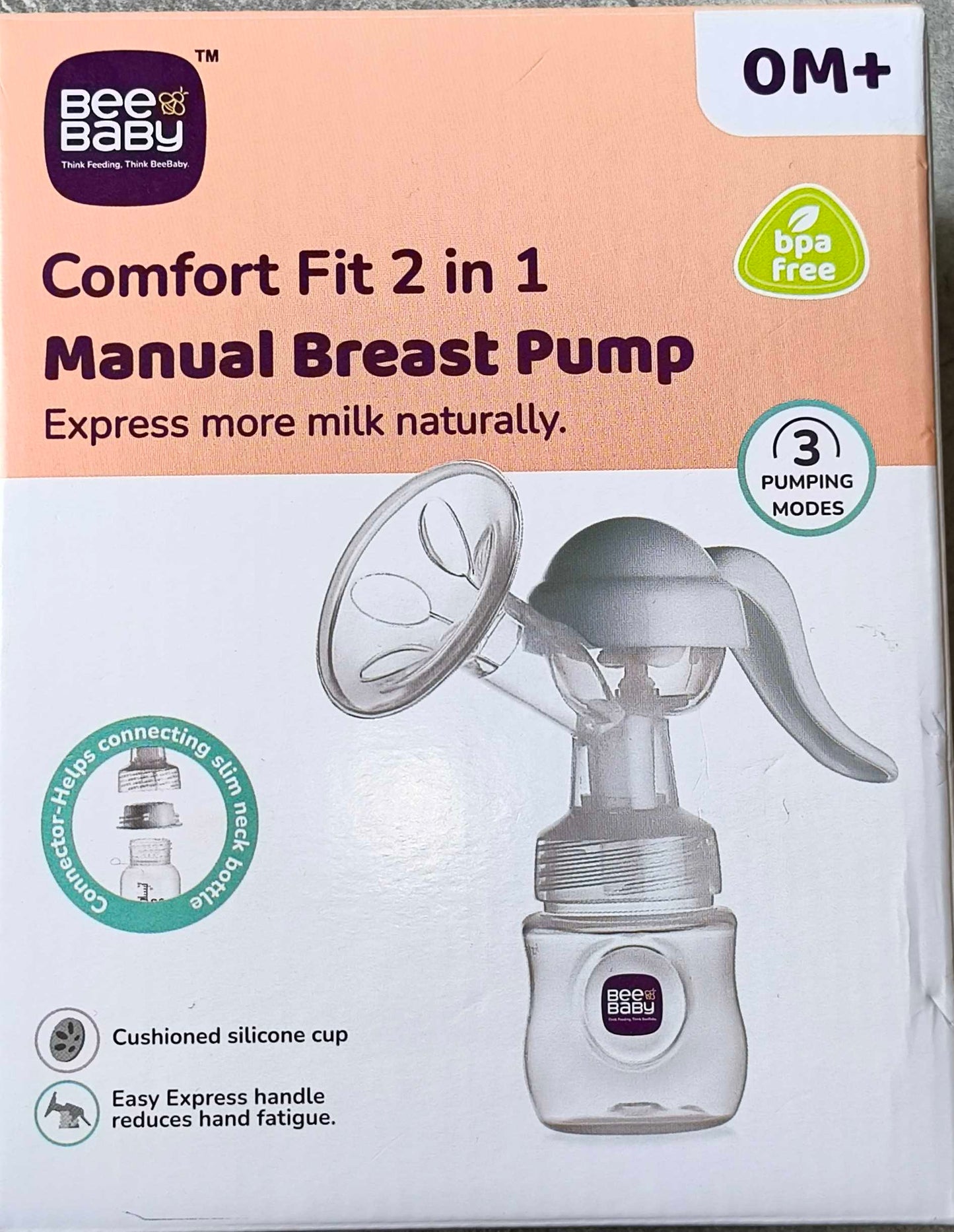 2 in 1 Manual Breast Pump designed for comfort, portability, and efficient milk expression