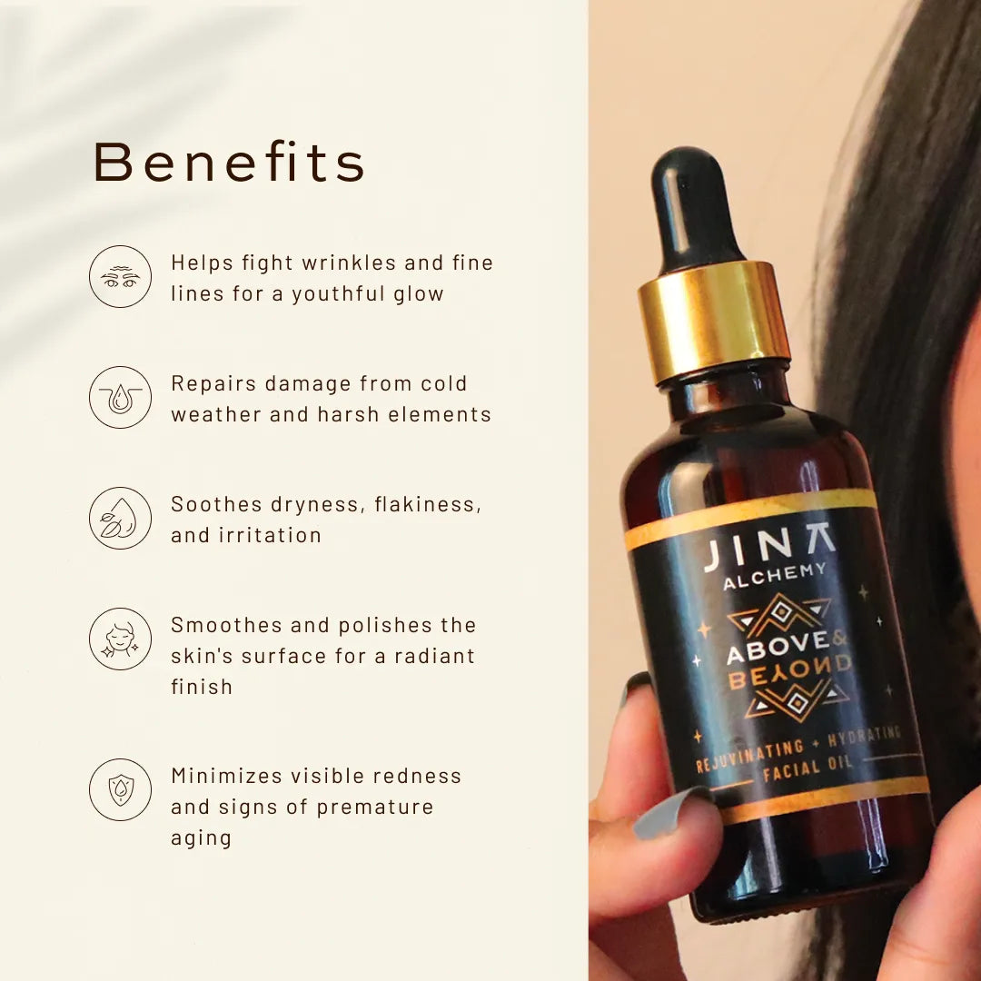 JUAS Above & Beyond Facial Oil That Deeply Nourishes Skin, Supports Hair Care, And Works As a Gentle Everyday Moisturizer