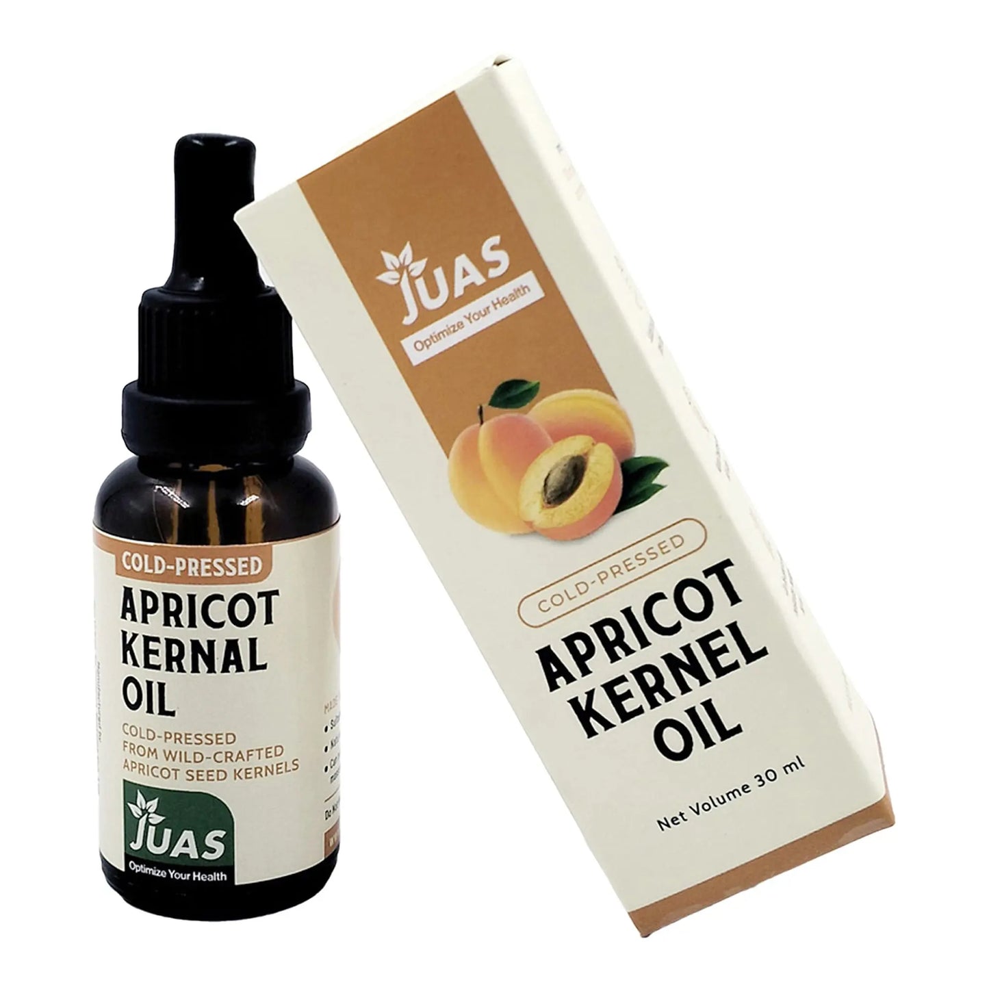JUAS Apricot Kernel Oil - Multipurpose Carrier Oil Rich in Vitamins A and E, Commonly Used For Skincare, Massage, And Hair Nourishment