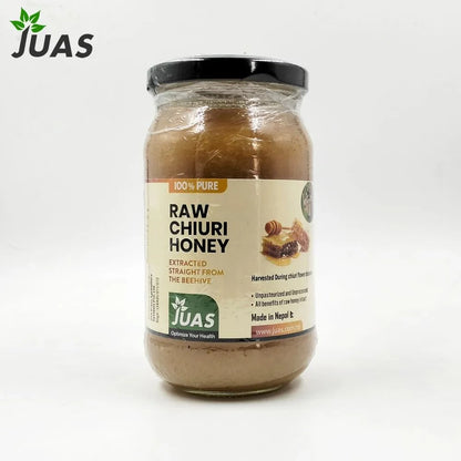 JUAS Raw Chiuri Honey - Pure, Unfiltered, and Unpasteurized Honey Sourced From Nepal’s Western and Far-Western Regions where Chiuri Trees Naturally Flourish