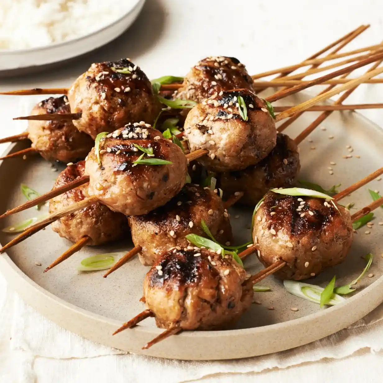 Juicy Chicken Meatball Skewers – High Protein BBQ Snack