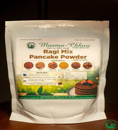MaamuChhori Ragi Mix Pancake powder 500gm - A Wholesome, Easy-To-Use Pancake Mix Made With The Powerhouse Grain, Ragi