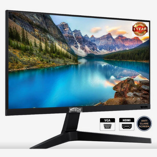 HiTech Monitor 19" LED Display | HDMI &amp; VGA Monitor for CCTV, Office & Home Use
