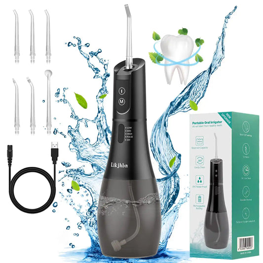 Oral Irrigator – Professional Water Flosser for Plaque Removal 5 Modes & 360° Tip