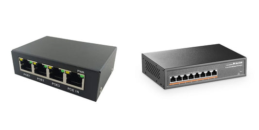 Combo – 4-Port + 8-Port PoE Network Switch for IP Cameras, CCTV Systems & Networking