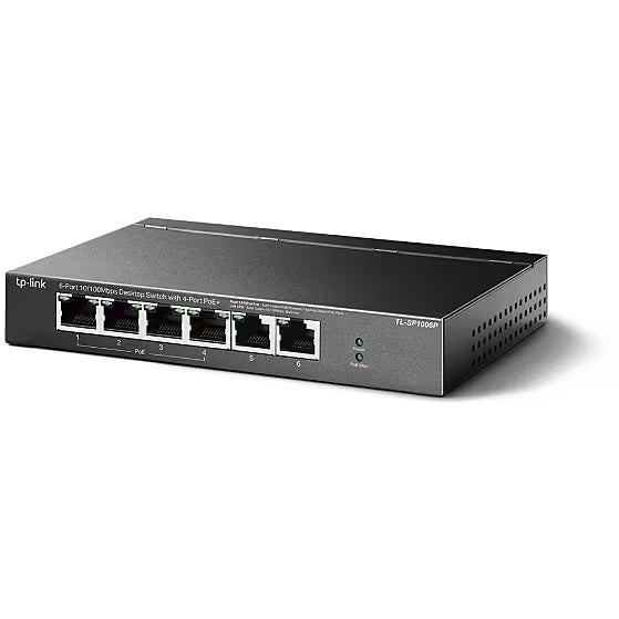 6 Port PoE Switch – 4 PoE Ports + 2 Uplink Ports for IP Cameras & CCTV Systems
