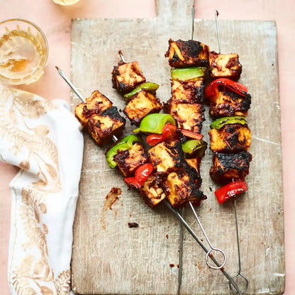 Paneer Shashlik Skewers – Spicy Indian Style Grilled Paneer Snack