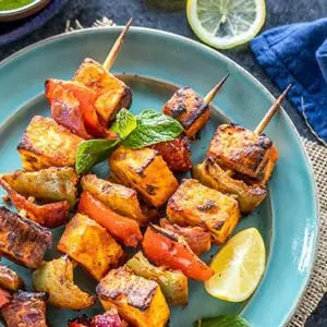 Paneer Shashlik Skewers – Spicy Indian Style Grilled Paneer Snack