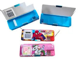 Pencil Box with Calculator – Multi-Function School Stationery Box for Kids