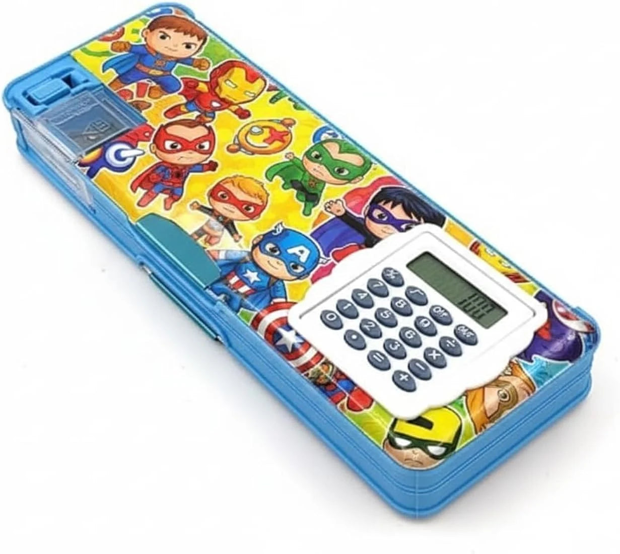 Pencil Box with Calculator – Multi-Function School Stationery Box for Kids