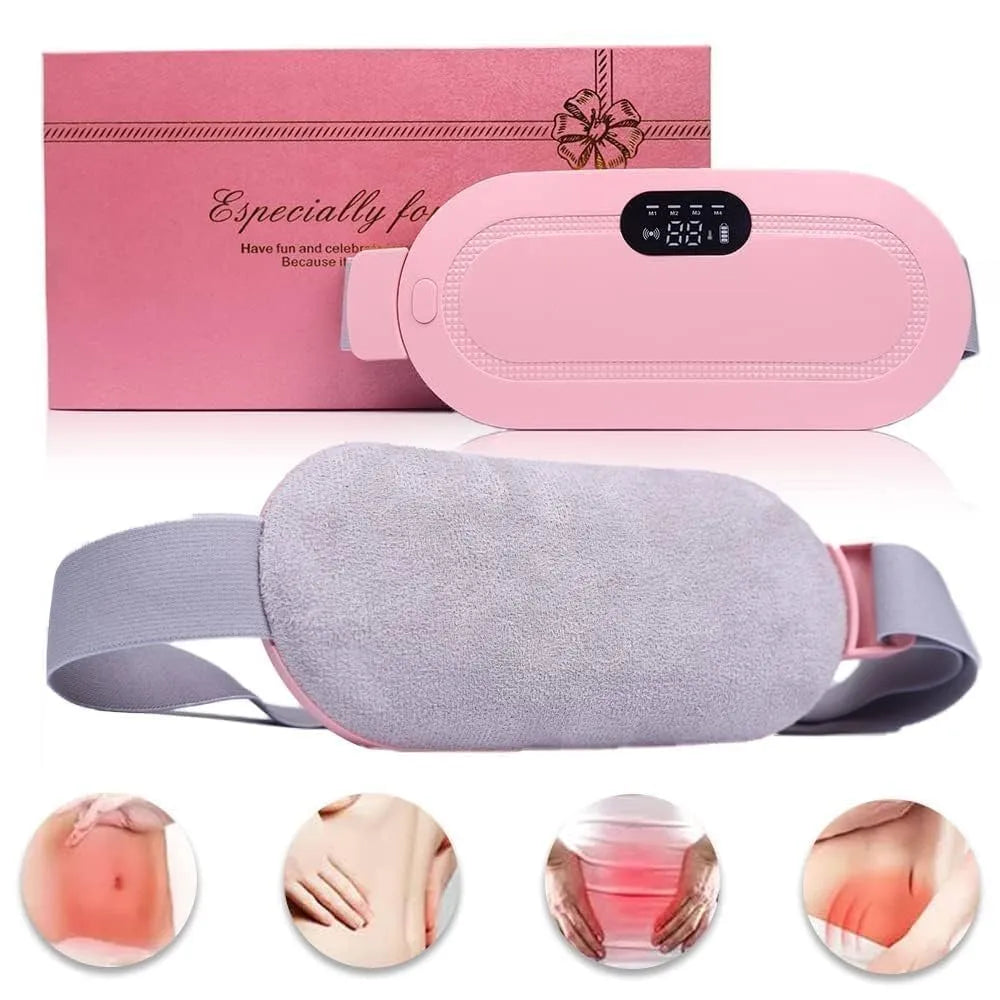 Period Belt – Reusable Menstrual Heating Belt for Cramp Relief 3 Heat Settings & Vibration Massage