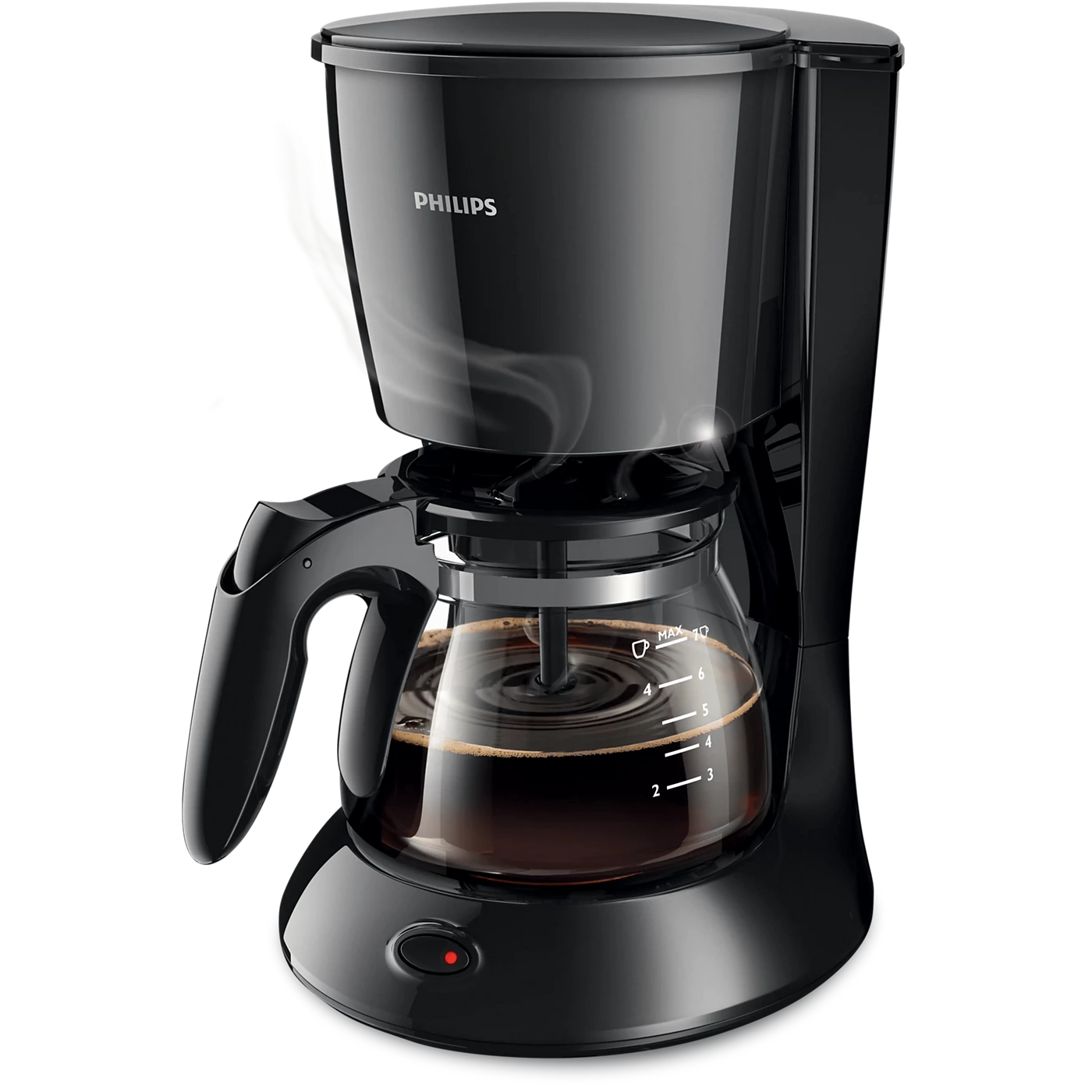 Philips Drip Filter Coffee - HD7432/20 - The Glass Jug Sits On A Keep-Warm Hotplate, While The Water Level Indicator And Simple On/Off Switch Make Brewing Effortless