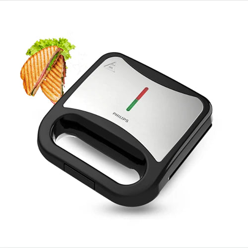 Philip Sandwich Maker - HD3010/80 - Fast Heat-Up, Cool-Touch Handles, And Simple Cleaning Make It A Daily Kitchen Hero