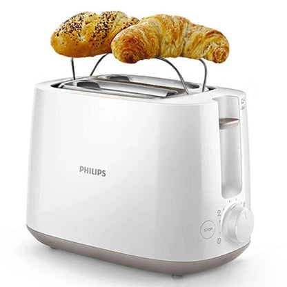 Philip Toaster - HD2582/00 - Sleek Compact Design With 8 Browning Settings, Integrated Bun Warmer, And A High-Lift Function