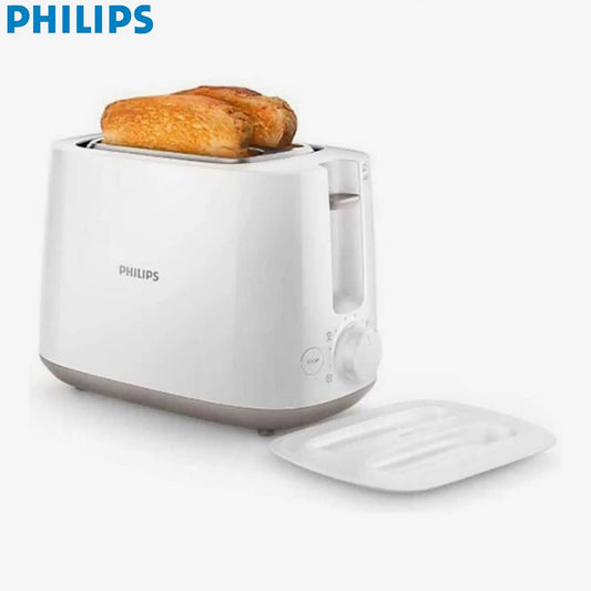 Philip Toaster - HD2582/00 - Sleek Compact Design With 8 Browning Settings, Integrated Bun Warmer, And A High-Lift Function