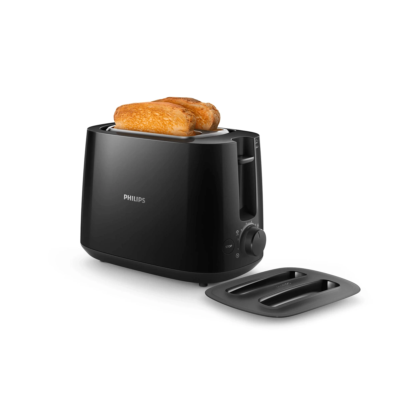 Philip Toaster - HD2582/90 - 8 Browning Levels, Bun Warmer, And Defrost Mode, In A Clean, Modern Colour Palette