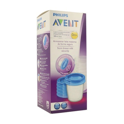 Philips Avent Breast Milk Refill Cup - SCF619/05 - With A Secure Screw-Top Lid And Measurement Markings, It's An Eco-Friendly Alternative To Disposable Bags