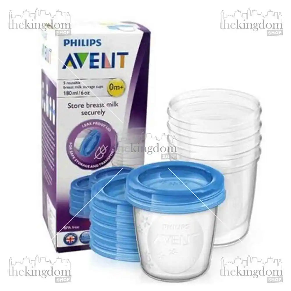 Philips Avent Breast Milk Refill Cup - SCF619/05 - With A Secure Screw-Top Lid And Measurement Markings, It's An Eco-Friendly Alternative To Disposable Bags
