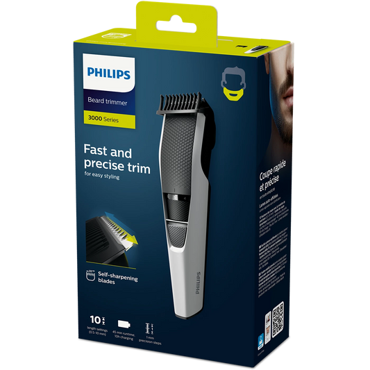 Philips Beard Trimmer - BT3206/14 - With 20 Lock-In Length Settings And A 60-Minute Battery, It Delivers A Precise, Even Trim Every Time