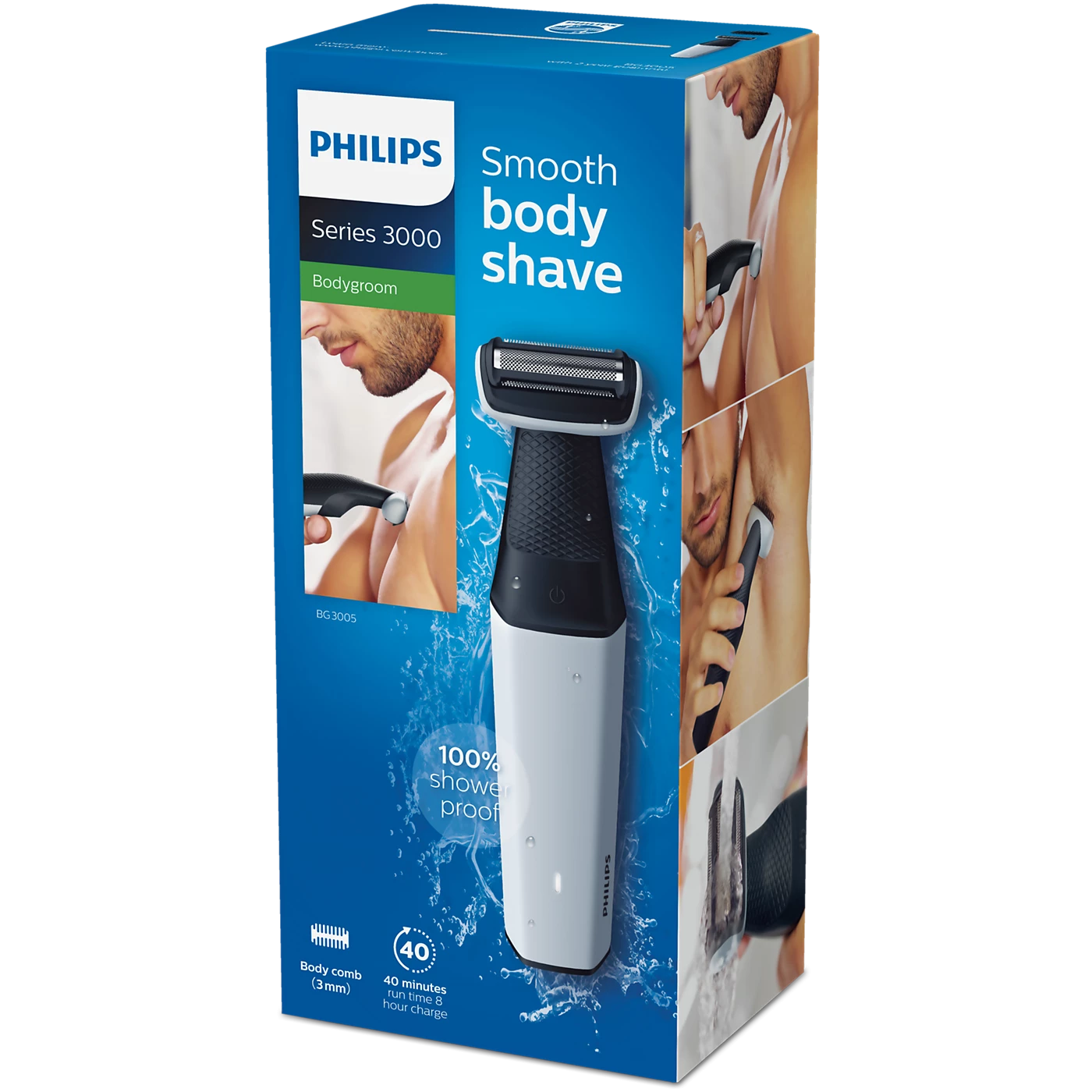 Philips Body Grooming - BG3005/15 - Enjoy A Comfortable, Close Groom On All Body Zones With 60 Minutes Of Cordless Power