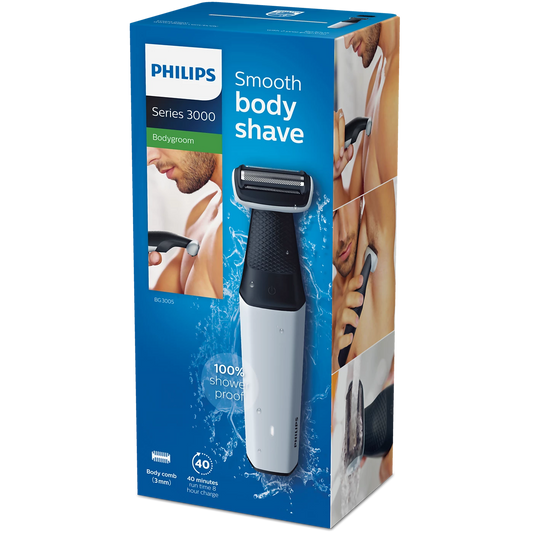 Philips Body Grooming - BG3005/15 - Enjoy A Comfortable, Close Groom On All Body Zones With 60 Minutes Of Cordless Power