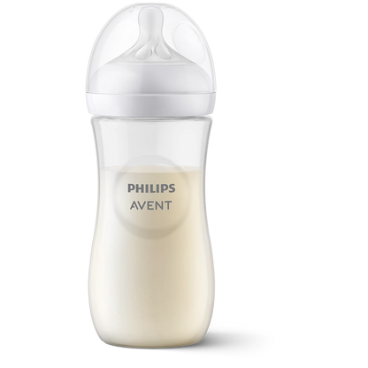 Philips Avent Bottle Nat 3.0 11oz 1P - SCY906/01 - Breast-Shaped Teat And Anti-Colic Valve Included