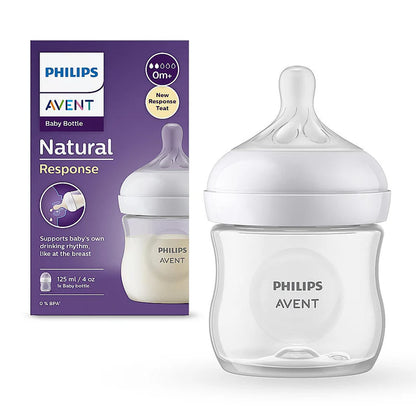 Philips Avent Bottle Nat 3.0 4oz 1P - SCY900/01 - Soft, Breast-Shaped Silicone Teat That Mimics The Feel Of The Breast, Making It Easy To Combine Breast And Bottle Feeding
