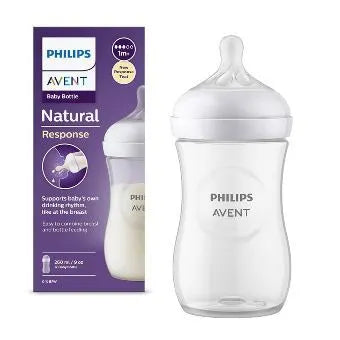 Philips Avent Bottle Nat 3.0 9oz 1P - SCY903/01 - The Signature Breast-Shaped Teat, Anti-Colic Valve, And A Larger Capacity Ideal For Older Babies And Bigger Feeds