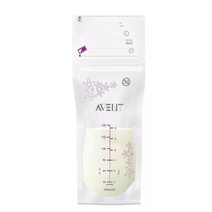 Philips Avent Breast Milk Bags 25pcs - SCF603/25 - With A Self-Standing Base And Easy-Pour Design, Storing And Transferring Expressed Milk Is Clean, Safe, And Convenient