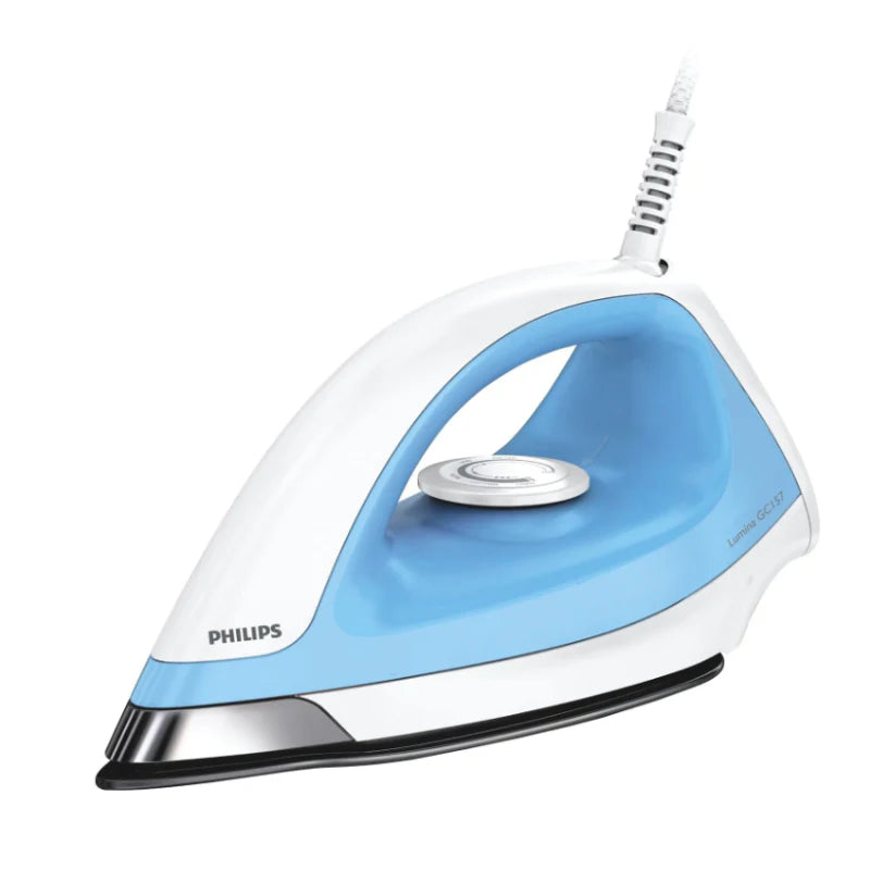 Philips Dry Iron - GC157/02 - Smooth Non-Stick Soleplate, 1000 W Fast Heat-Up, And An Ergonomic Handle