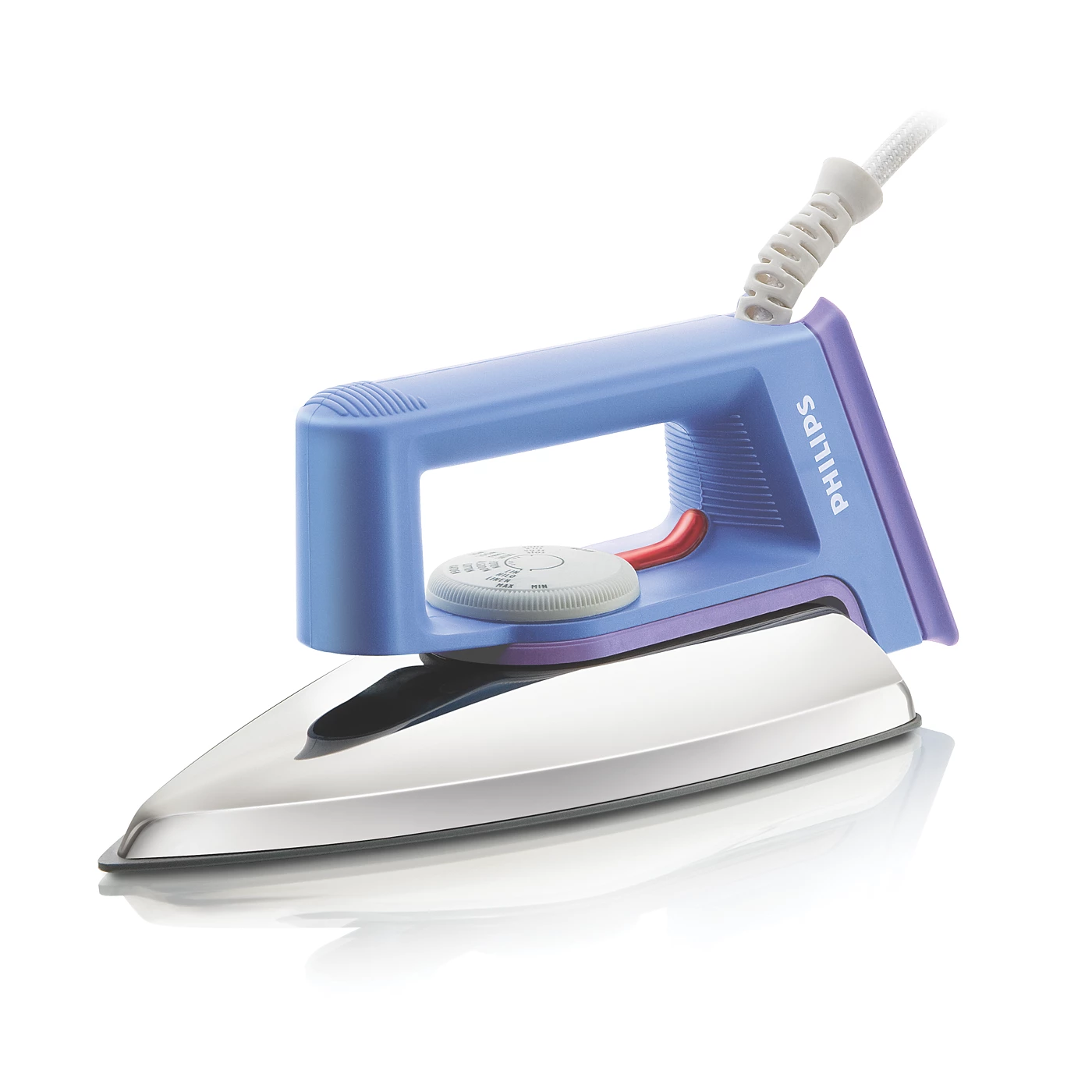 Philips Dry Iron - HD1182/28 - Distinctive Golden Non-Stick Soleplate That Glides Smoothly And Resists Scratches. With 1000 W Power And A Lightweight Design