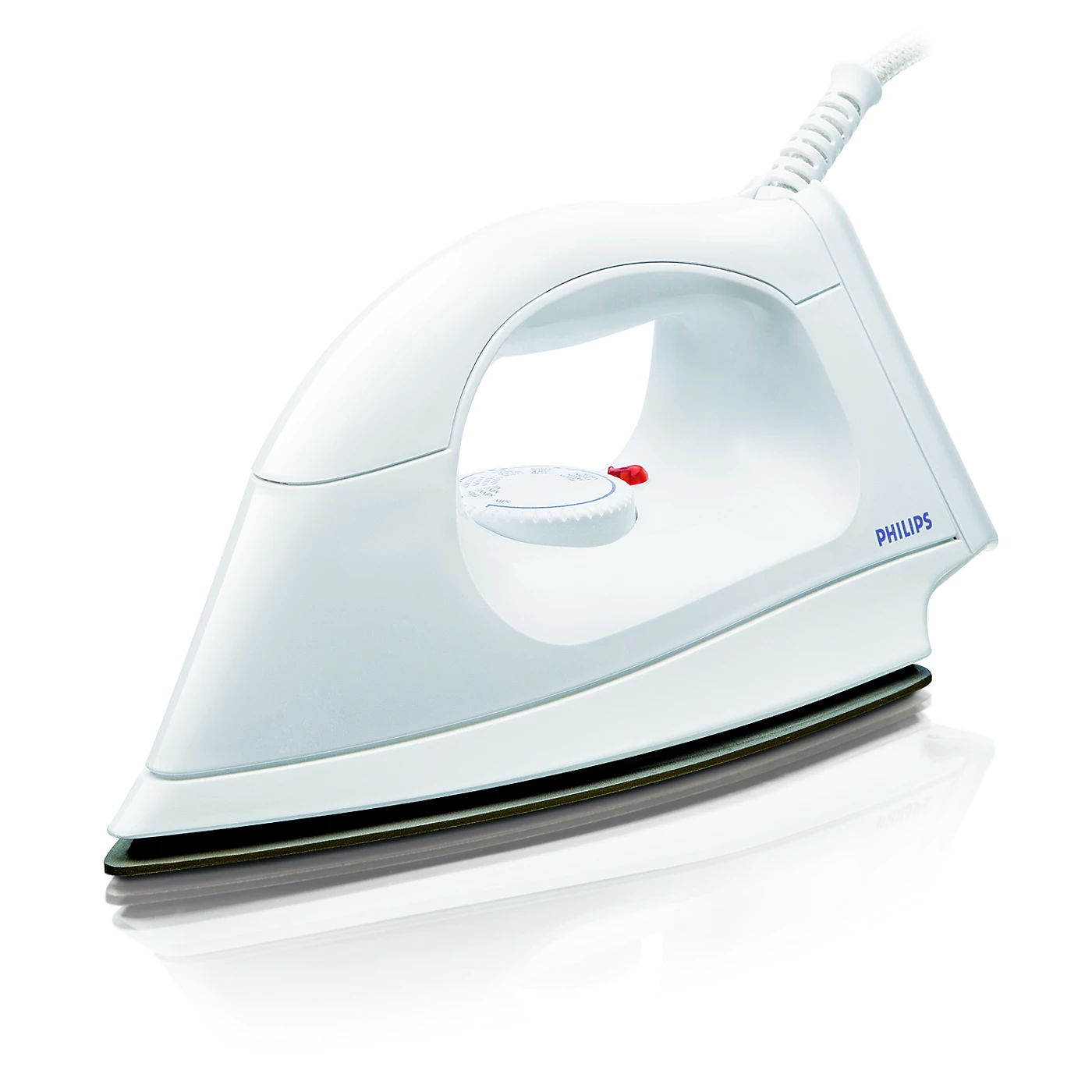 Philips Dry Iron - HI114/28 - Faster Heat-Up And Better Wrinkle Removal With 1000 W Of Power And A Smooth Non-Stick Soleplate