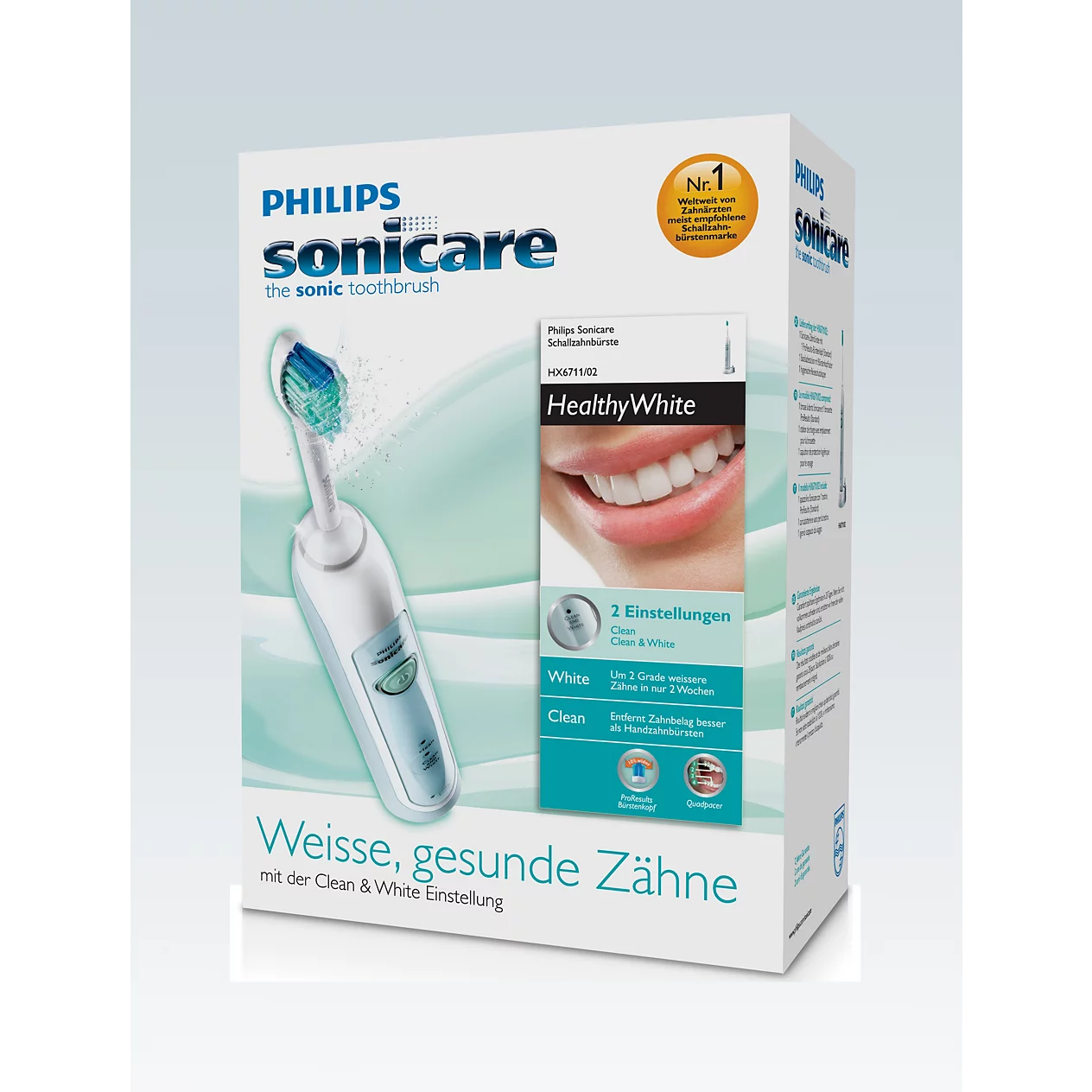 Philips Electric Toothbrush - HX6711/02 - 31,000 Strokes Per Minute, A Clean And White Mode, And A UV Sanitiser That Kills Up To 99% Of Bacteria On Your Brush Head