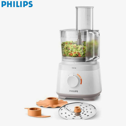 Philips Food Processor / Prep - HR7310 - 700 W Motor, 2.1 L Bowl, And Essential Attachments For Slicing, Shredding, Kneading, And Chopping