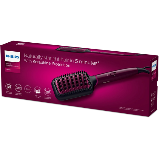 Philips Hair Brush - BHH730/00 - Ceramic-Coated Bristles And A Simple One-Temperature Design