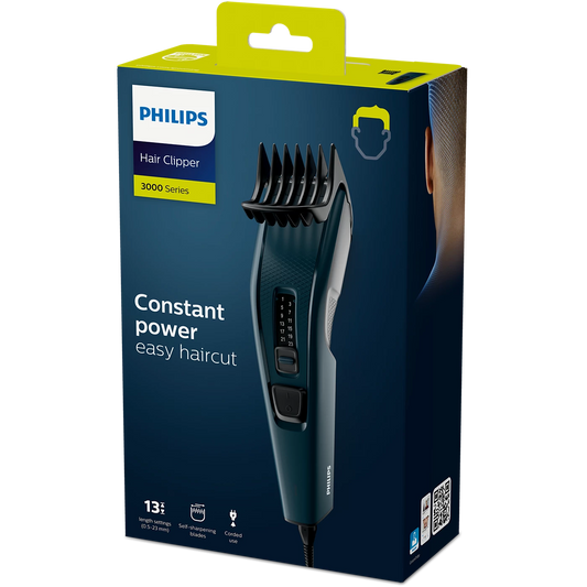 Philips Hair Clipper - HC3505/15 - Self-Sharpening Stainless Steel Blades, 13 Lock-In Length Settings (1–23 Mm), And A Durable Corded Motor
