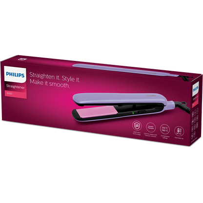 Philips Hair Straightener - BHS393/40 - Extra-Long 100 Mm Ceramic Floating Plates, 6 Temperature Settings Up To 210°C, And Thermoshield Technology