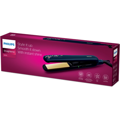 Philips Hair Straightener - BHS397/40 - Keratin-Infused Ceramic Floating Plates, 6 Temperature Settings Up To 210°C, And Thermoshield Protection