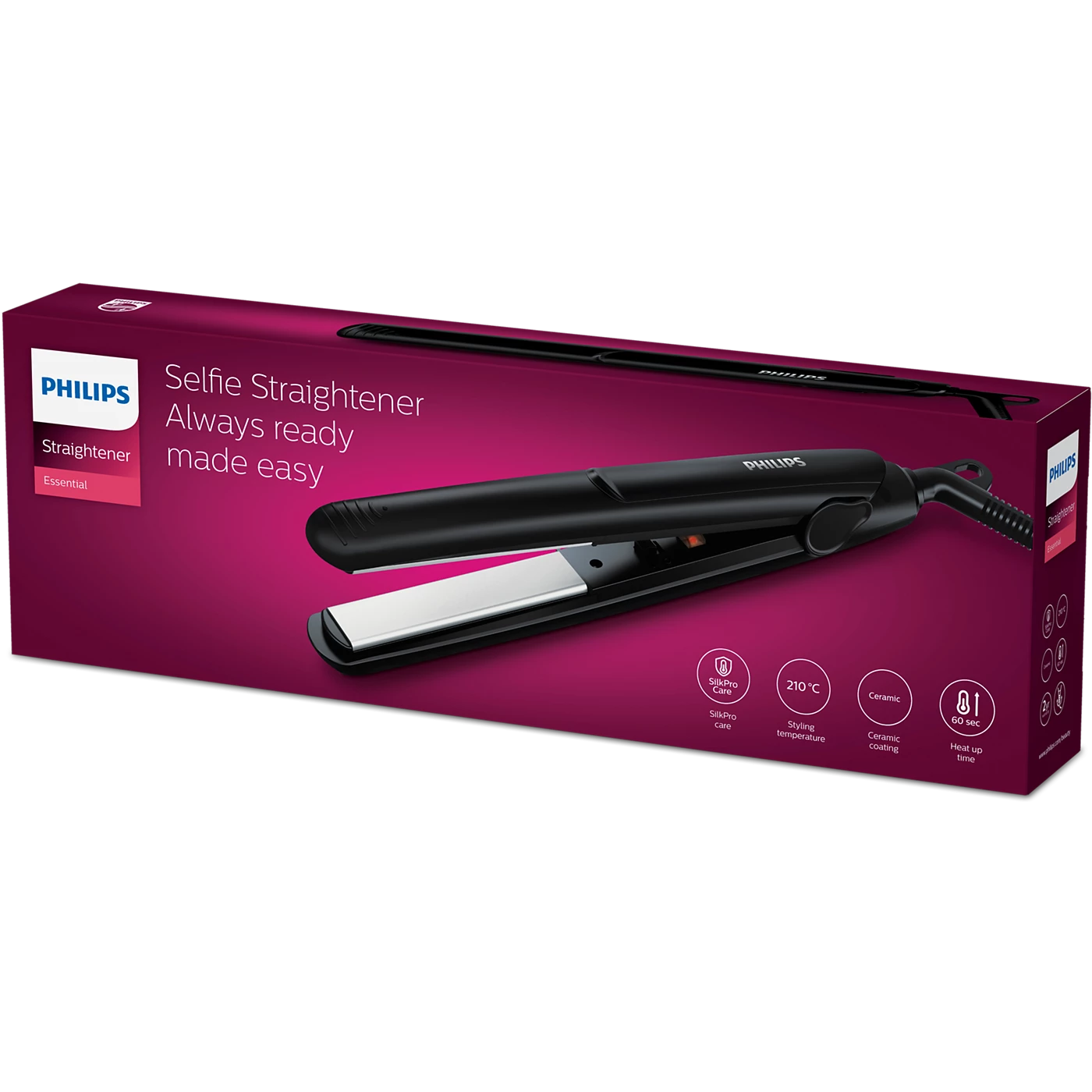 Philips Hair Straightener - HP8303/06 - Straightener With Ceramic Plates, 210°C Professional Temperature, And A Slim Design