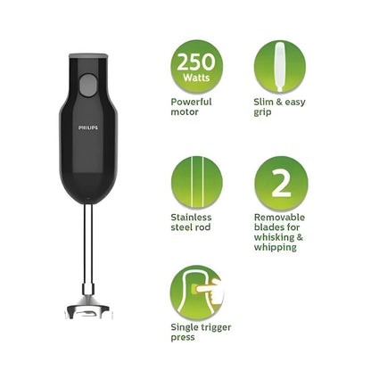 Philips Hand Blender - HL1655/02 - Variable Speed Control, One-Touch Operation, And A Detachable Stainless Steel Blending Shaft Offer Total Kitchen Convenience