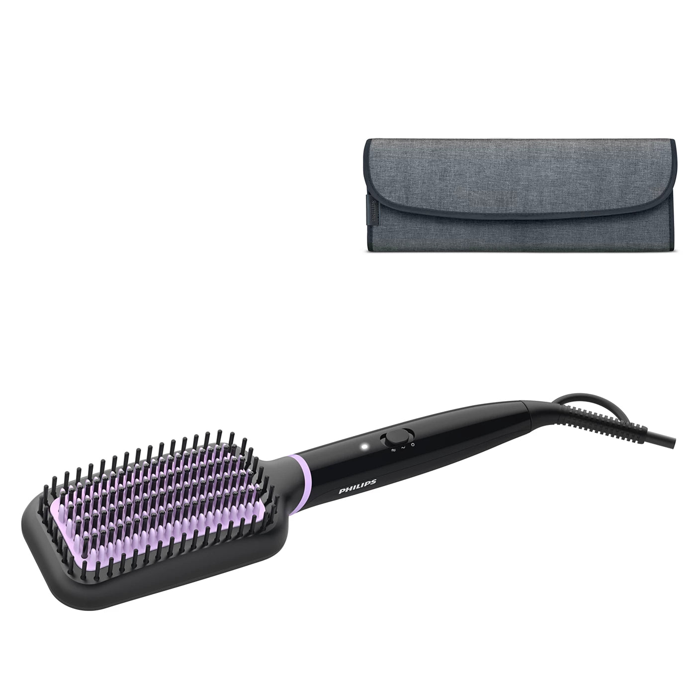 Philips Hair Brush - BHH896/10 - Gentle On Hair, It Reduces Frizz And Adds Shine Without Clamping Or Pulling